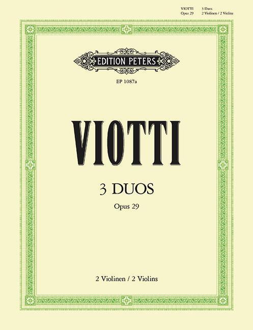 Cover: 9790014006471 | 3 Duos Op. 29 for 2 Violins: Set of Parts, Part(s) | Taschenbuch