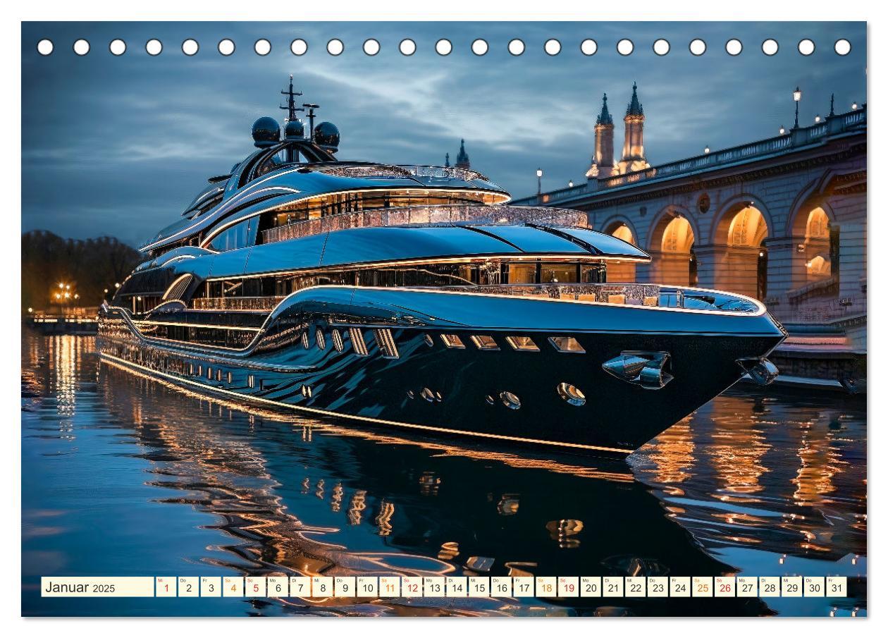 Bild: 9783383886812 | Mega Yachten Fantasien (Tischkalender 2025 DIN A5 quer), CALVENDO...