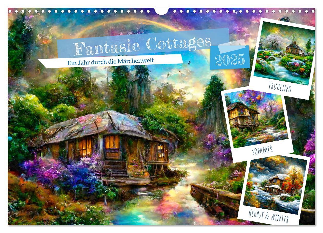 Cover: 9783383934315 | Fantasie Cottages - Ein Jahr durch die Märchenwelt (Wandkalender...