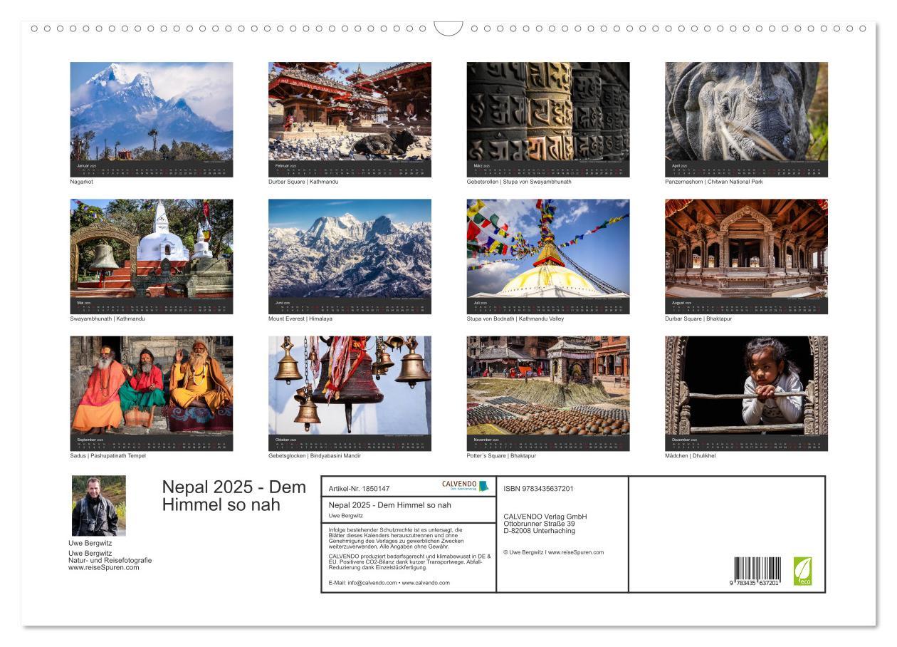 Bild: 9783435637201 | Nepal 2025 - Dem Himmel so nah (Wandkalender 2025 DIN A2 quer),...