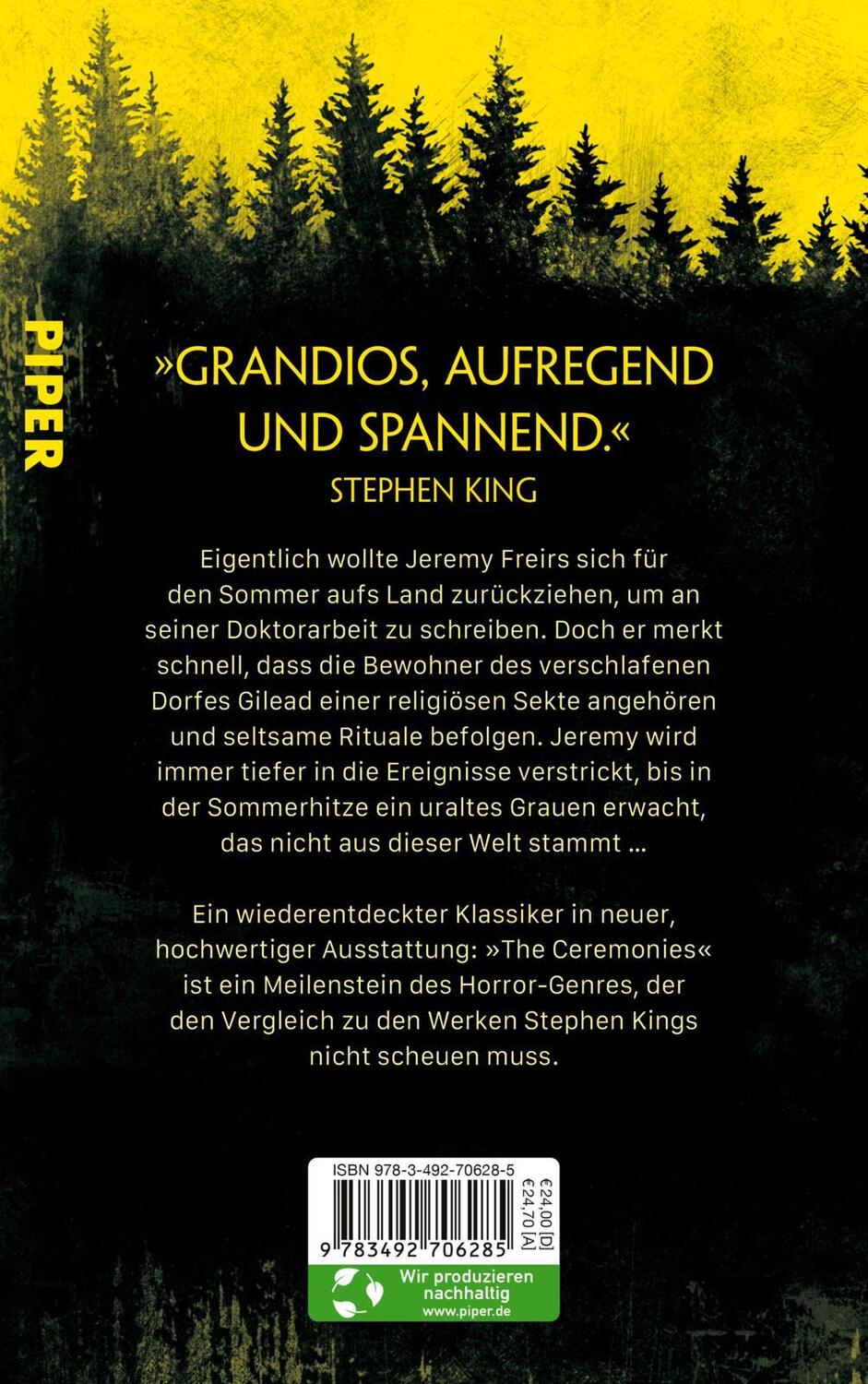 Rückseite: 9783492706285 | The Ceremonies | T. E. D. Klein | Buch | 528 S. | Deutsch | 2022