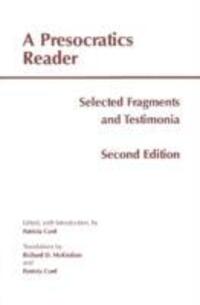 Cover: 9781603843058 | A Presocratics Reader | Selected Fragments and Testimonia | Curd