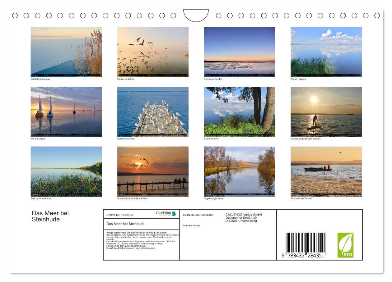 Bild: 9783435284351 | Das Meer bei Steinhude (Wandkalender 2025 DIN A4 quer), CALVENDO...