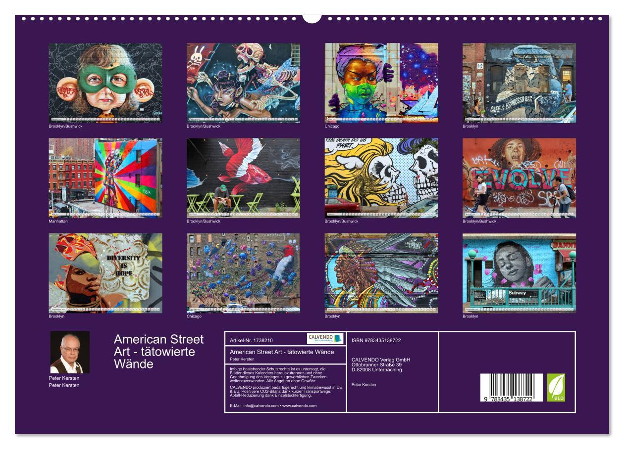 Bild: 9783435138722 | American Street Art - tätowierte Wände (Wandkalender 2025 DIN A2...