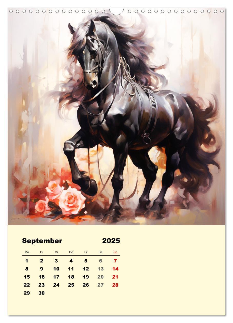 Bild: 9783435870998 | Pferde im romantischen Barockstil (Wandkalender 2025 DIN A3 hoch),...