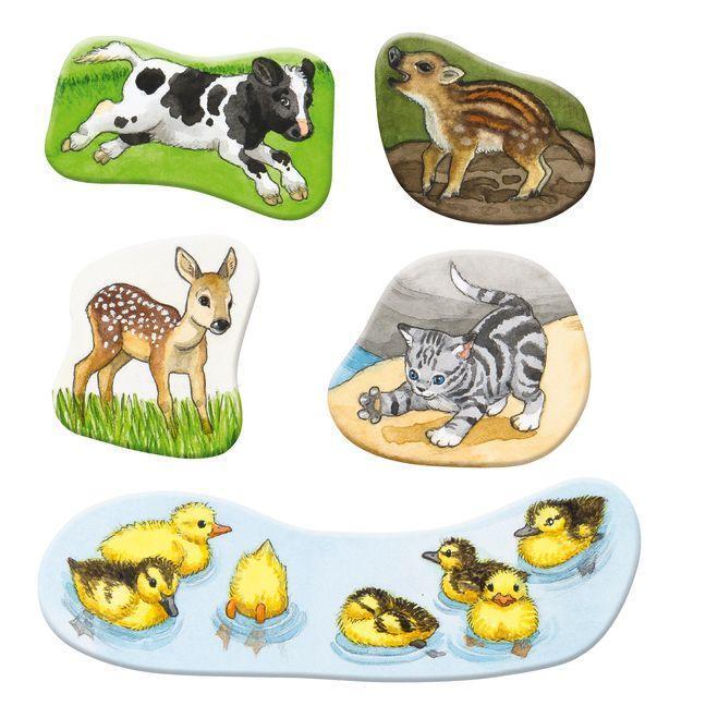 Bild: 9783473438129 | Mein großes Puzzle-Spielbuch: Tierkinder | Frauke Nahrgang | Buch