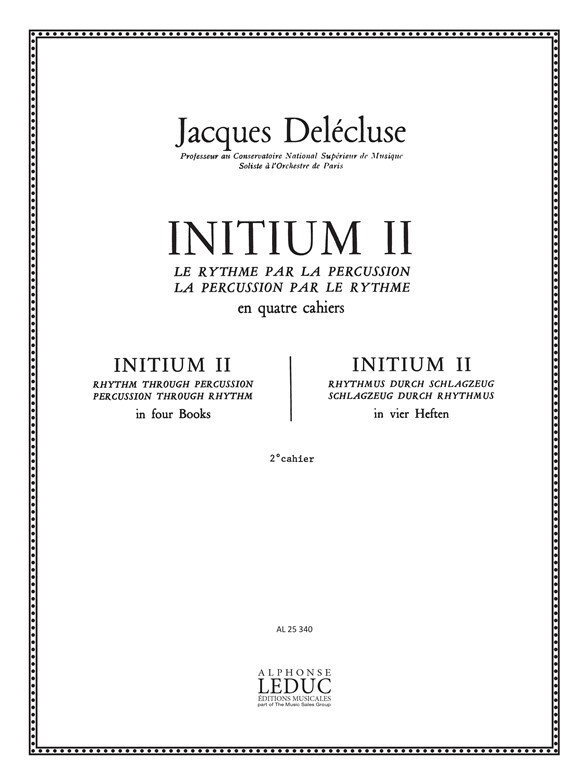 Cover: 9790046253409 | Initium 2 | Jacques Delécluse | Buch | Alphonse Leduc