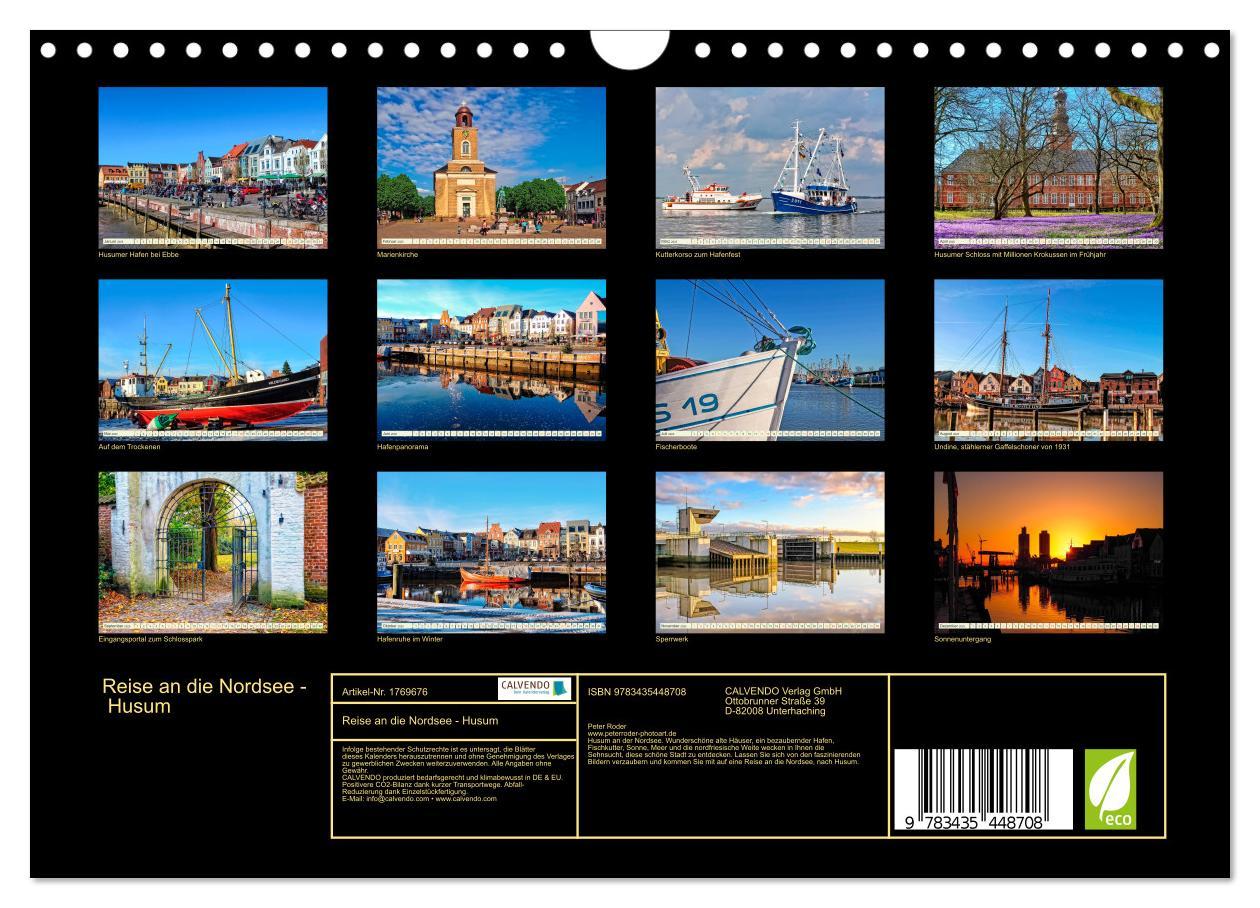 Bild: 9783435448708 | Reise an die Nordsee - Husum (Wandkalender 2025 DIN A4 quer),...