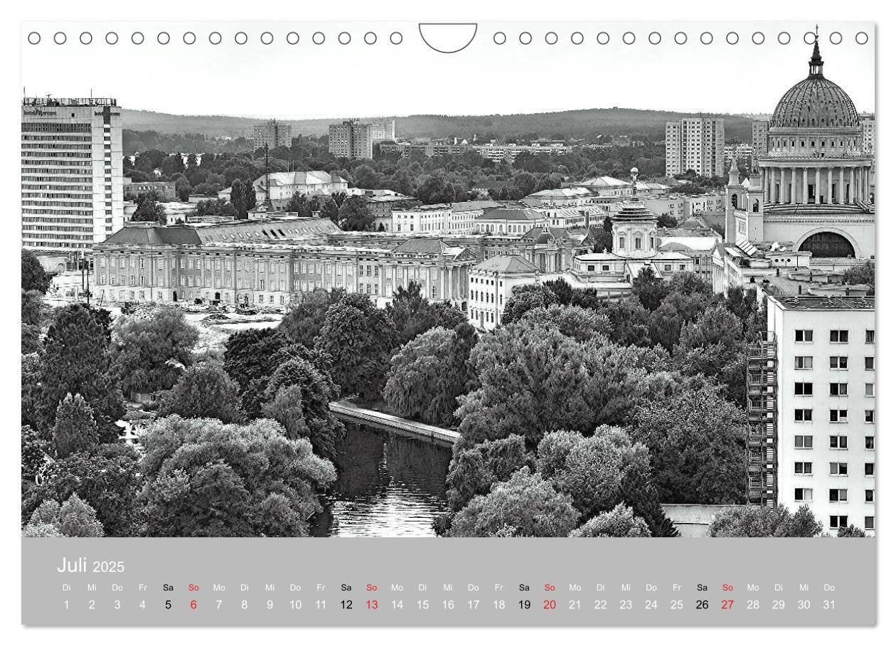 Bild: 9783435473960 | Potsdam schwarz auf weiß (Wandkalender 2025 DIN A4 quer), CALVENDO...