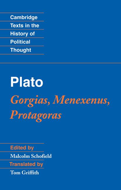 Cover: 9780521546003 | Plato | Gorgias, Menexenus, Protagoras | Malcolm Schofield | Buch