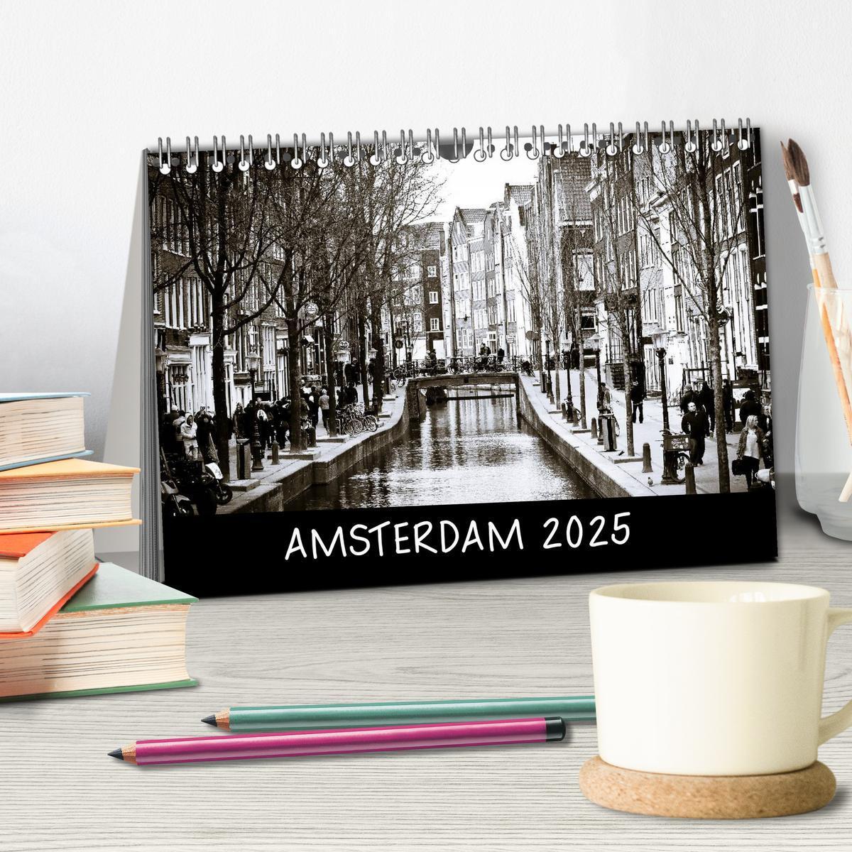 Bild: 9783435780075 | Amsterdam 2025 (Tischkalender 2025 DIN A5 quer), CALVENDO...