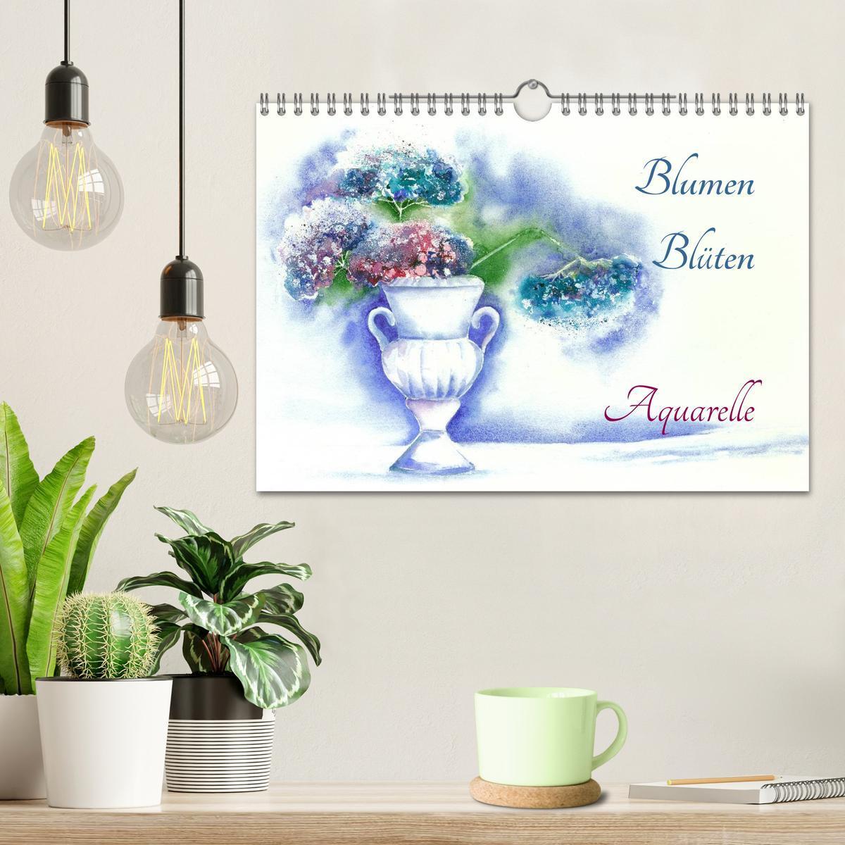 Bild: 9783435502851 | Blumen Blüten Aquarelle (Wandkalender 2025 DIN A4 quer), CALVENDO...