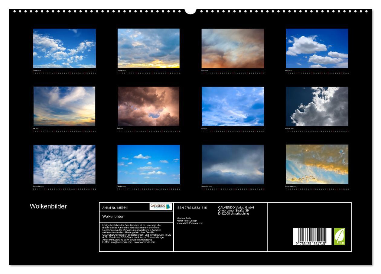 Bild: 9783435831715 | Wolkenbilder (hochwertiger Premium Wandkalender 2025 DIN A2 quer),...