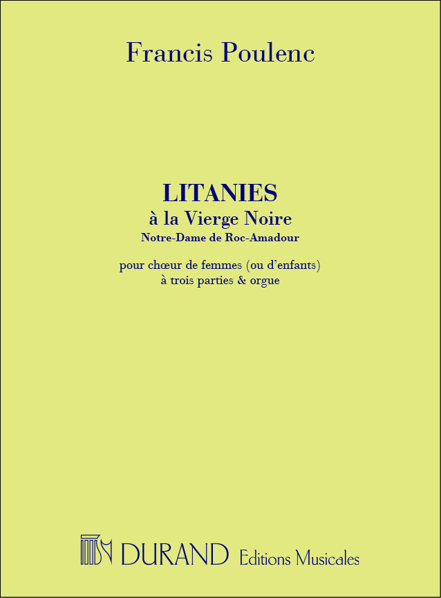 Cover: 9790044055432 | Litanies A La Vierge Noire | Francis Poulenc | Einzelstimme | 2001