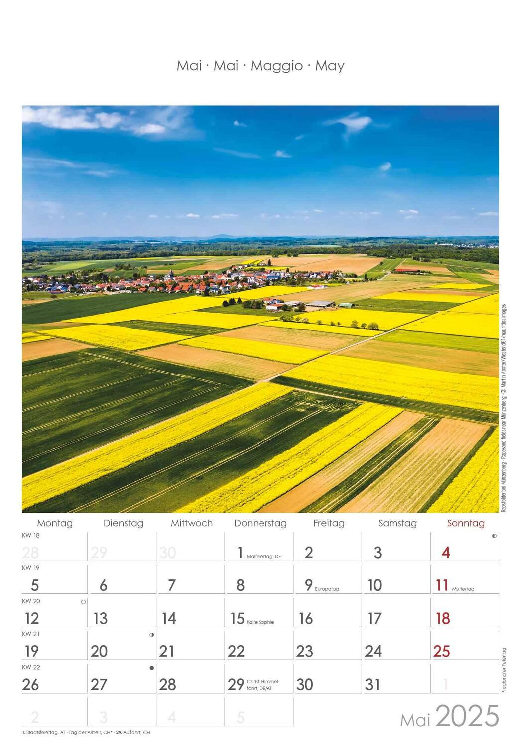 Bild: 4251732343194 | Hessen 2025 - Bild-Kalender 23,7x34 cm - Regional-Kalender -...