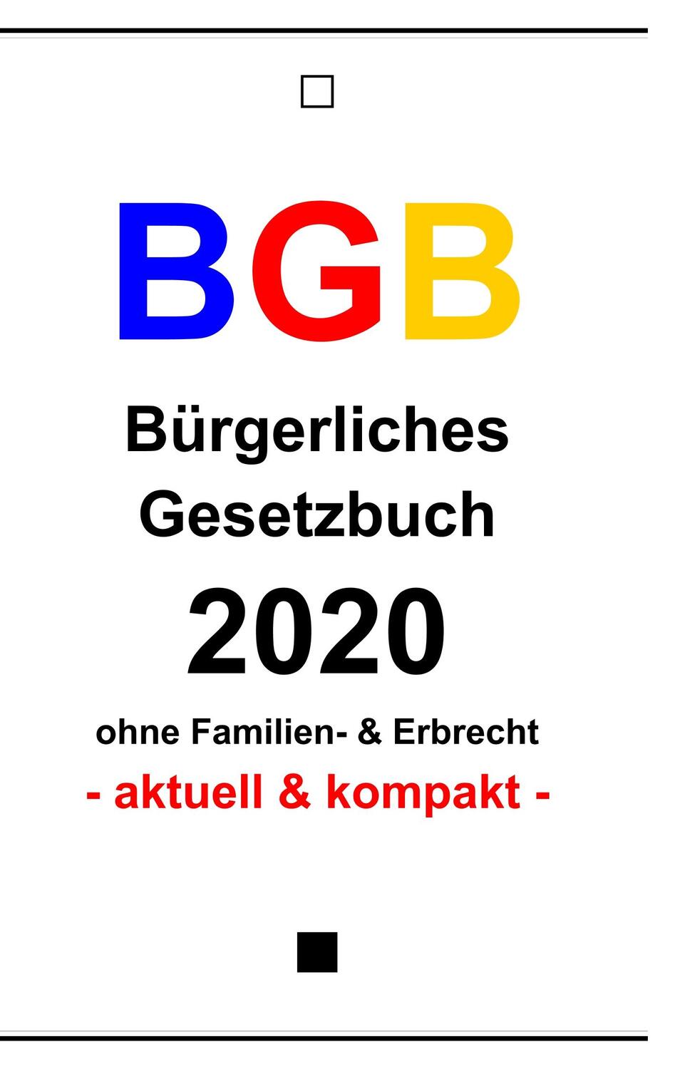 Cover: 9783750437852 | BGB | Bürgerliches Gesetzbuch 2020 | Jost Scholl | Taschenbuch