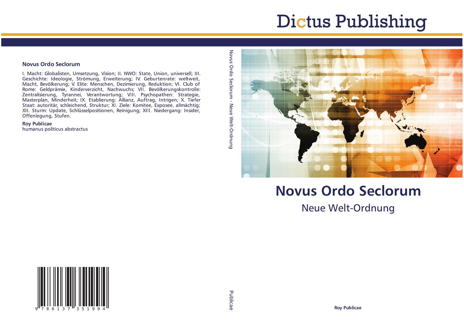 Cover: 9786137351994 | Novus Ordo Seclorum | Neue Welt-Ordnung | Roy Publicae | Taschenbuch