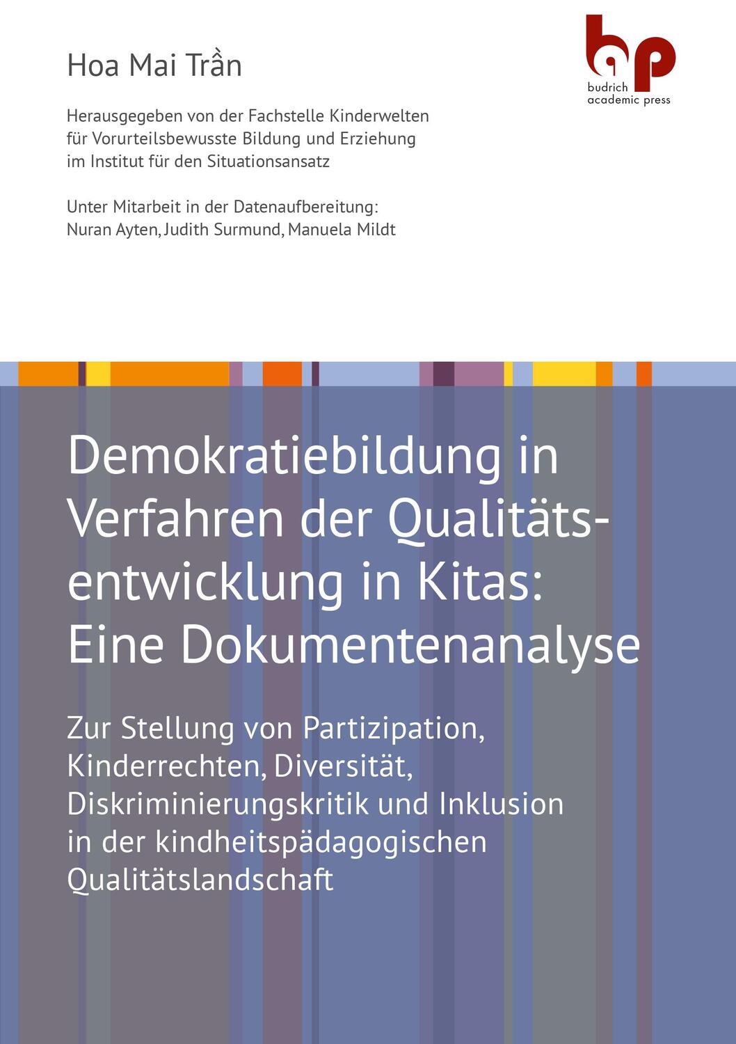 Cover: 9783966650809 | Demokratiebildung in Verfahren der Qualitätsentwicklung in Kitas:...