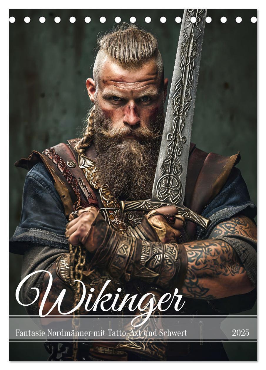 Cover: 9783383764172 | Wikinger - Fantasie Nordmänner mit Tattoo, Axt und Schwert...