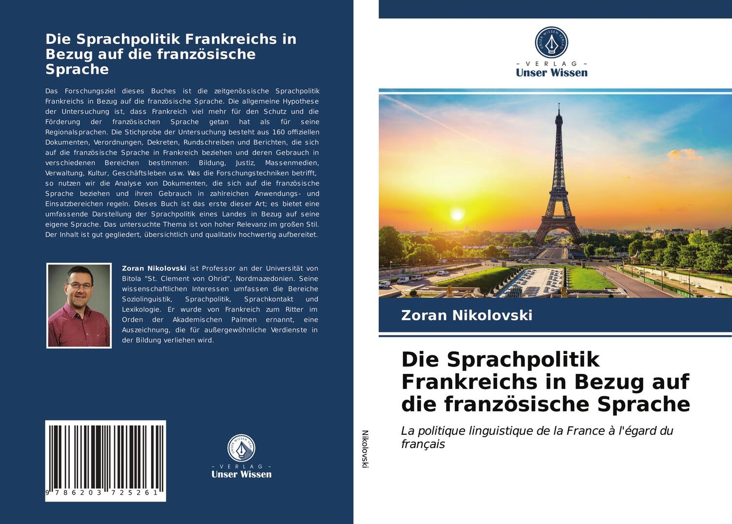 Cover: 9786203725261 | Die Sprachpolitik Frankreichs in Bezug auf die französische Sprache