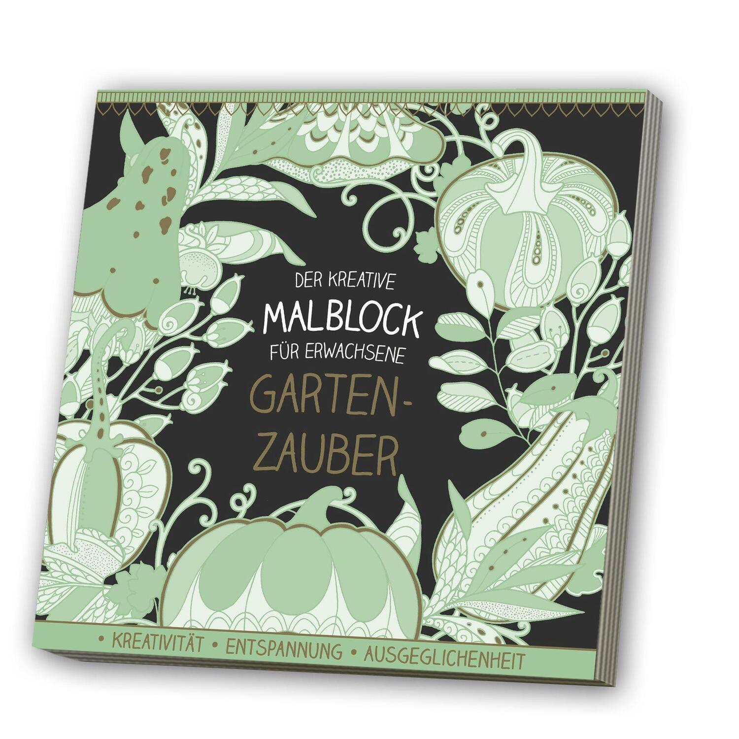 Cover: 4019393911882 | Malblock für Erwachsene mit CD - Gartenzauber | Buch | Deutsch | 2021