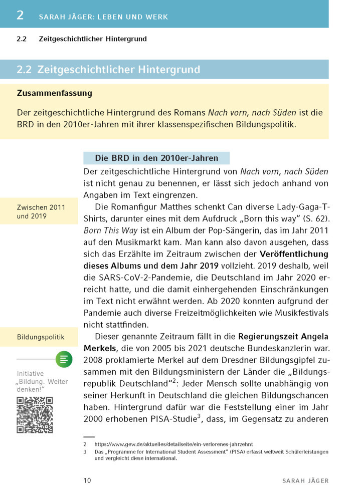 Bild: 9783804431492 | Nach vorn nach Süden von Sarah Jäger - Textanalyse und Interpretation