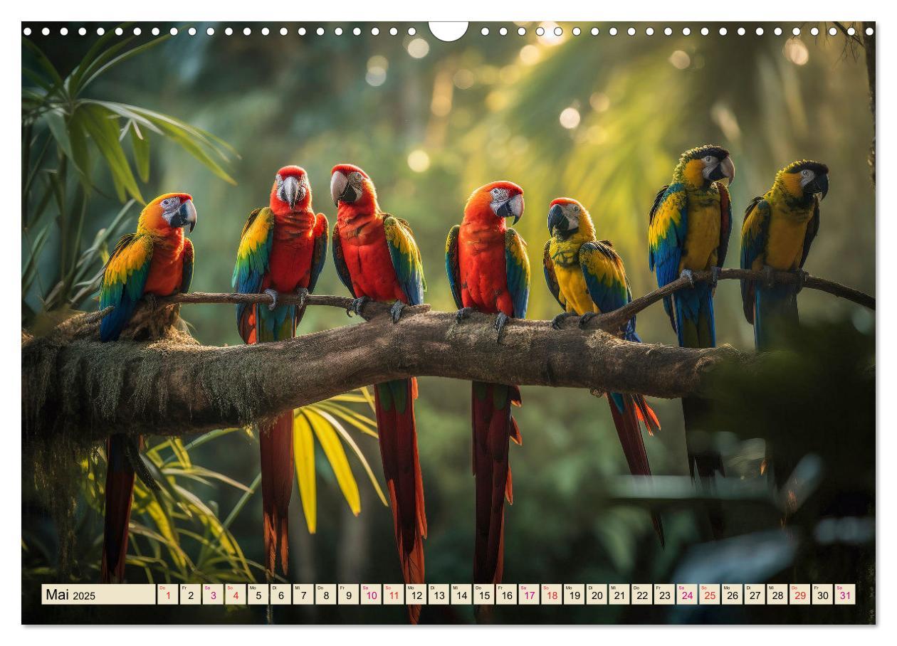 Bild: 9783383906381 | Papageien - Ara (Wandkalender 2025 DIN A3 quer), CALVENDO...