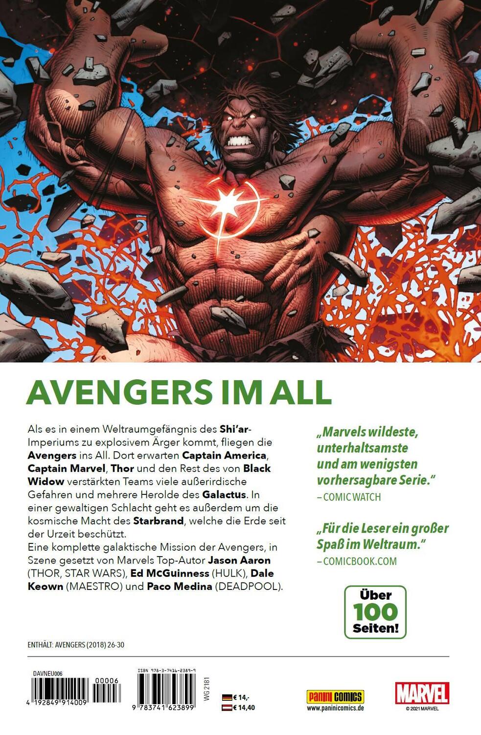 Rückseite: 9783741623899 | Avengers - Neustart | Bd. 6: Ein neuer Starbrand | Jason Aaron (u. a.)