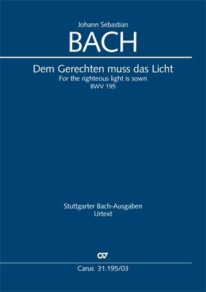 Cover: 9790007182908 | Dem Gerechten muss das Licht (Klavierauszug) | Johann Sebastian Bach