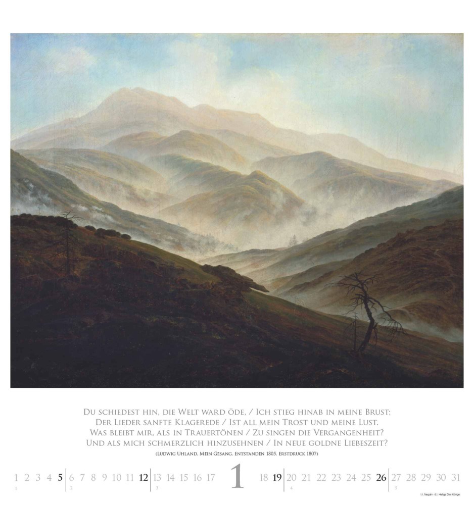 Bild: 4250809653211 | Caspar David Friedrich 2025 - Kunst-Kalender - Wand-Kalender - 45x48