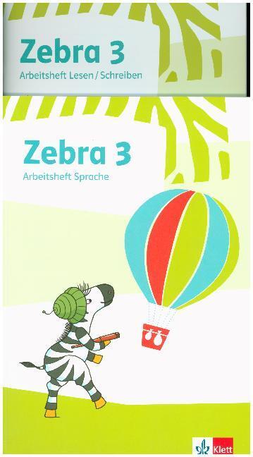 Cover: 9783122709631 | Zebra 3. Paket: Arbeitsheft Lesen/Schreiben und Arbeitsheft Sprache...