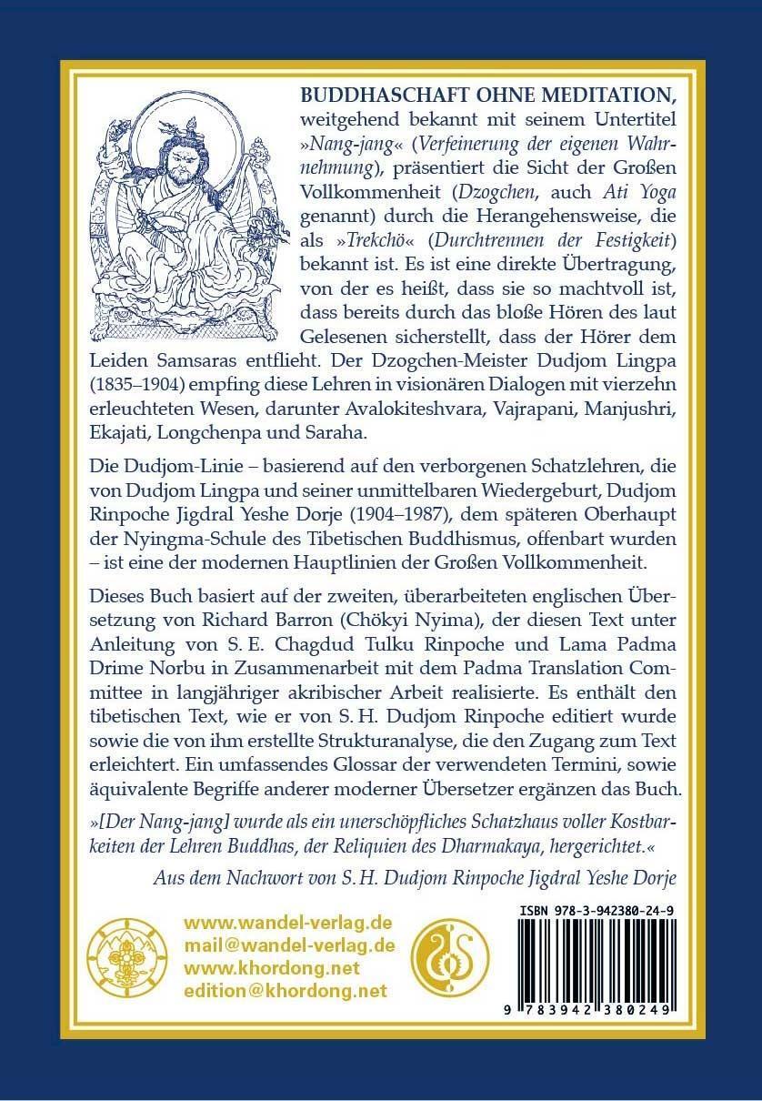 Bild: 9783942380249 | Buddhaschaft ohne Meditation | Dudjom Lingpa (u. a.) | Taschenbuch