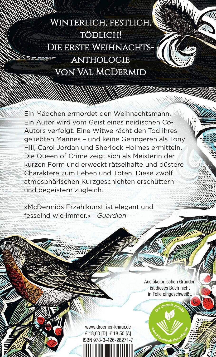 Rückseite: 9783426282717 | Das Mädchen, das den Weihnachtsmann umbrachte | Storys | Val McDermid