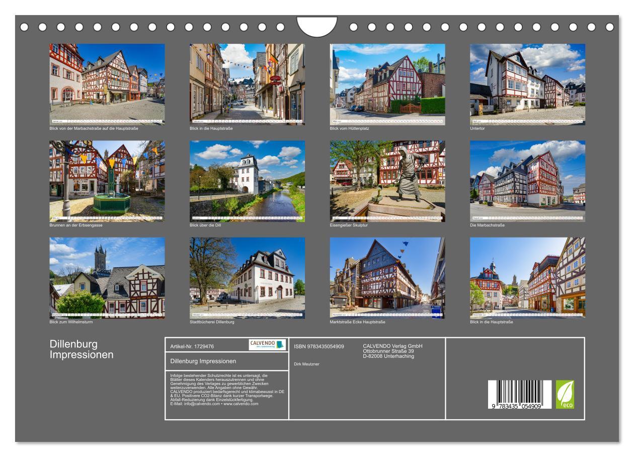 Bild: 9783435054909 | Dillenburg Impressionen (Wandkalender 2025 DIN A4 quer), CALVENDO...