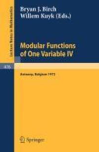 Cover: 9783540073925 | Modular Functions of One Variable IV | W. Kuyk (u. a.) | Taschenbuch