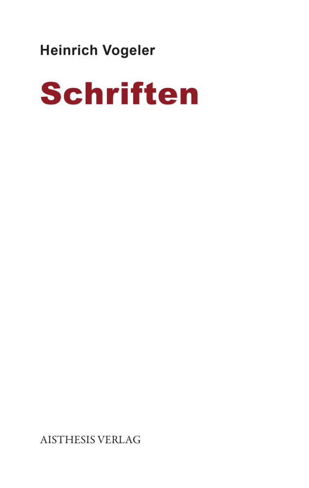 Cover: 9783849817794 | Schriften | Heinrich Vogeler | Buch | 292 S. | Deutsch | 2022