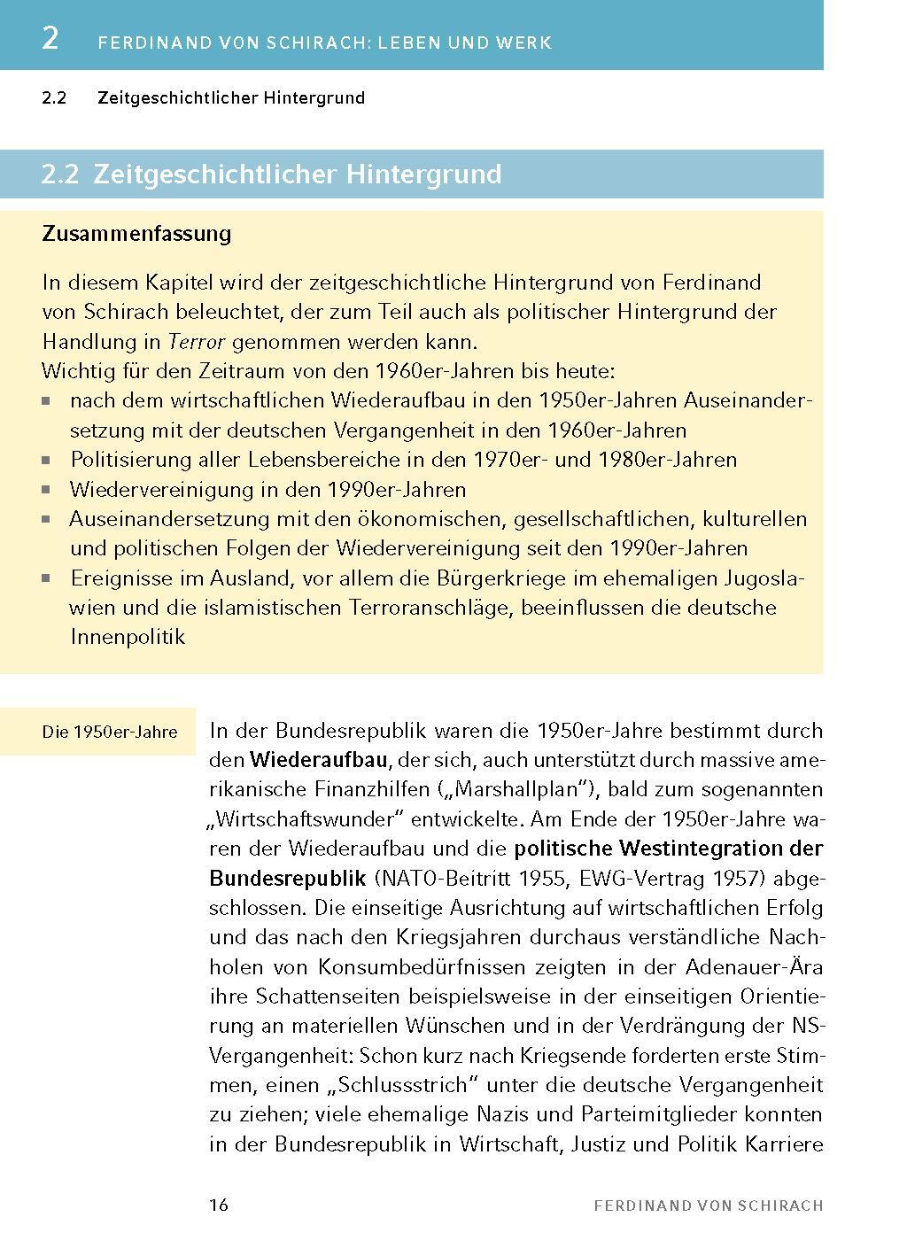 Bild: 9783804420946 | Terror - Textanalyse und Interpretation | Ferdinand von Schirach