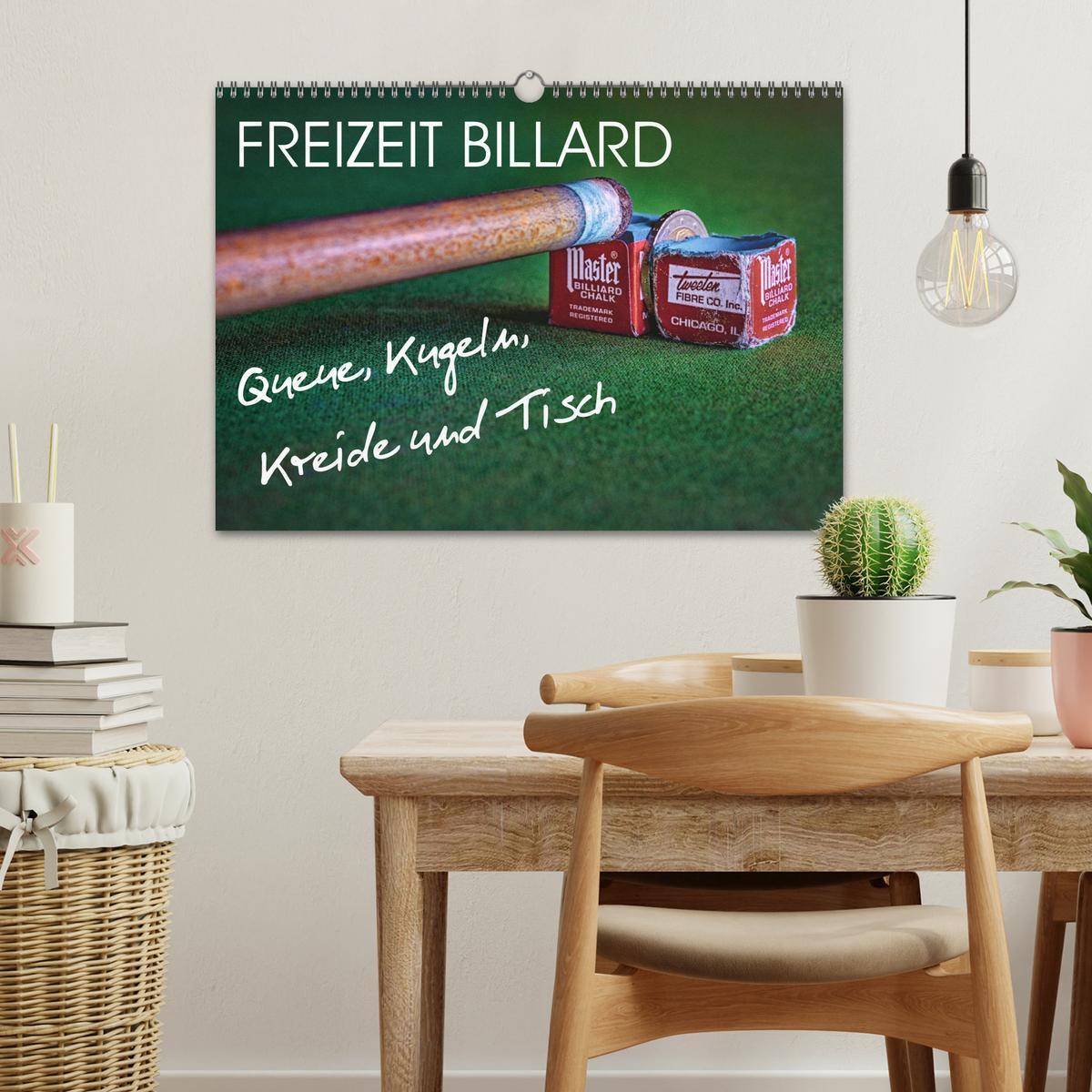 Bild: 9783435214389 | Freizeit Billard - Queue, Kugeln, Kreide und Tisch (Wandkalender...