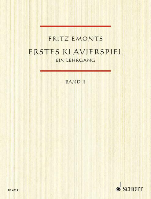 Cover: 9783795751920 | Erstes Klavierspiel II | Fritz Emonts | Broschüre | Deutsch