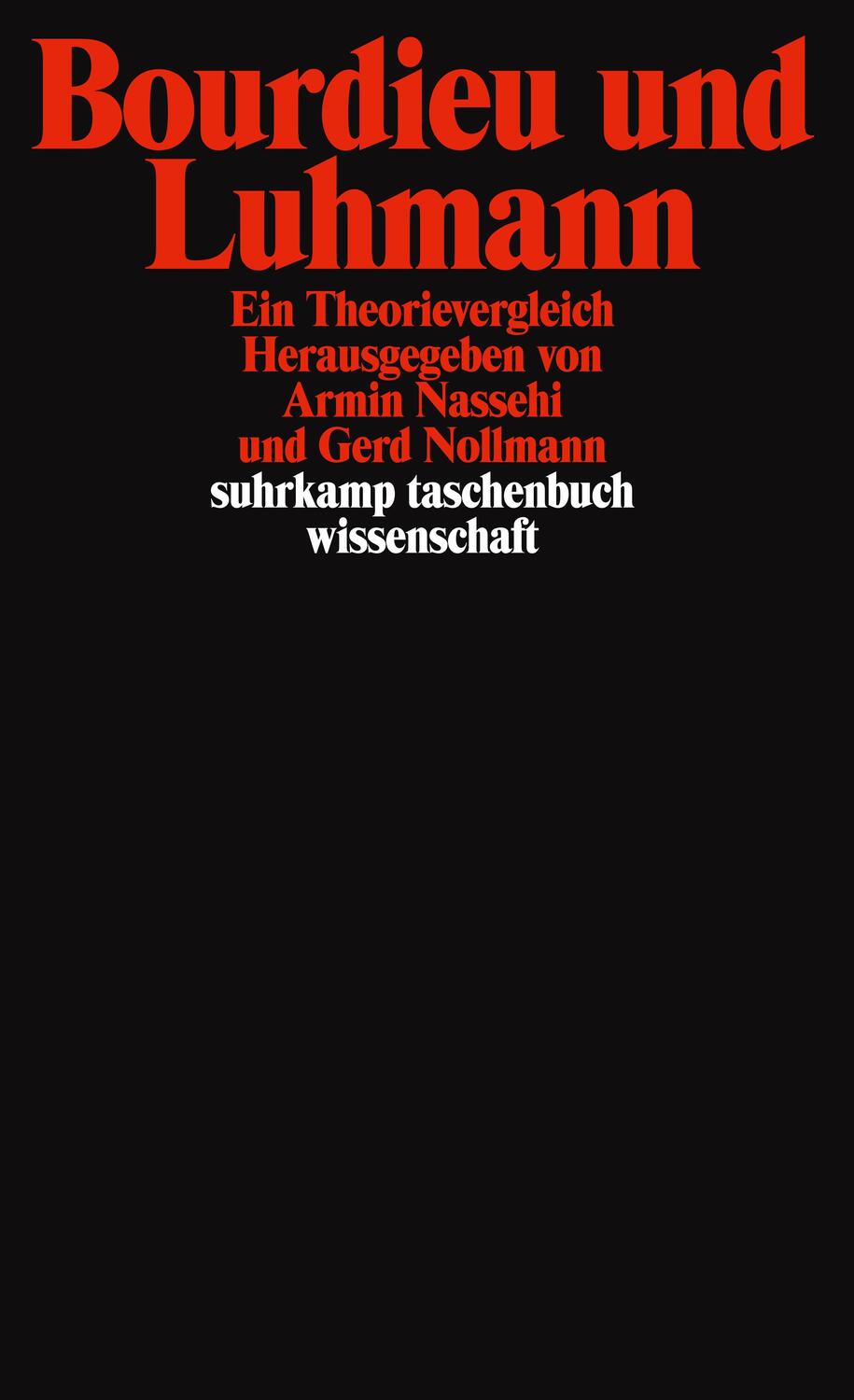 Cover: 9783518292969 | Bourdieu und Luhmann | Ein Theorievergleich | Armin Nassehi (u. a.)