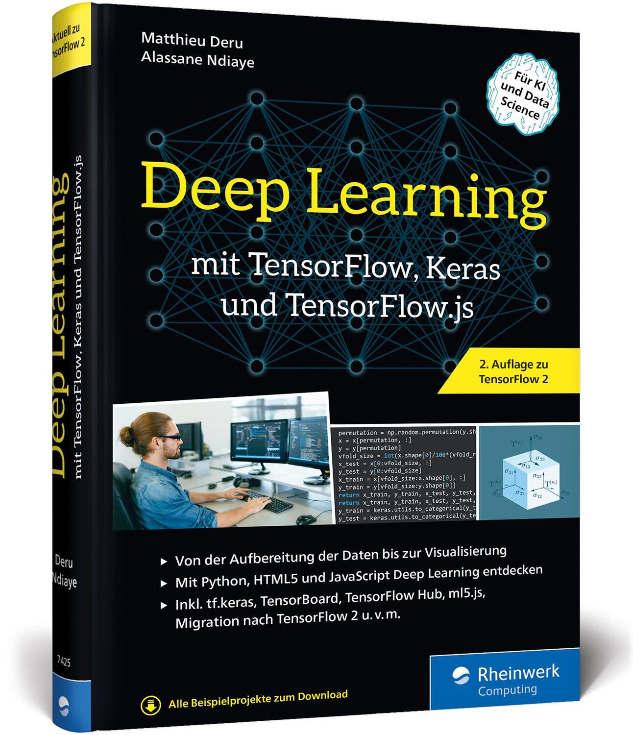 Cover: 9783836274258 | Deep Learning mit TensorFlow, Keras und TensorFlow.js | Deru (u. a.)