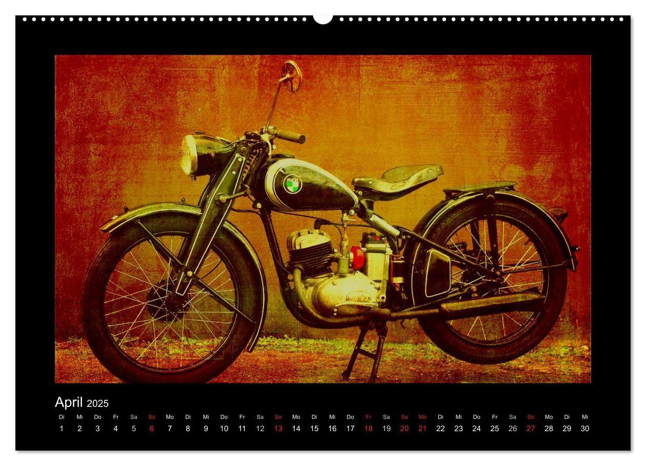 Bild: 9783435839360 | Motorrad Oldtimer (Wandkalender 2025 DIN A2 quer), CALVENDO...