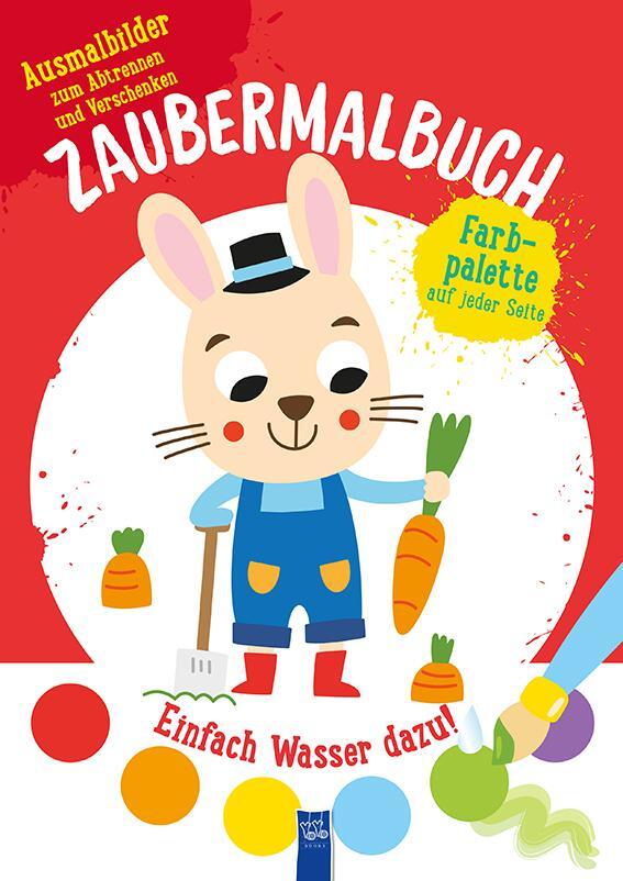 Cover: 9789463998277 | Zaubermalbuch - Hase (rot) | Mit Pinsel und Farbpalette | Taschenbuch
