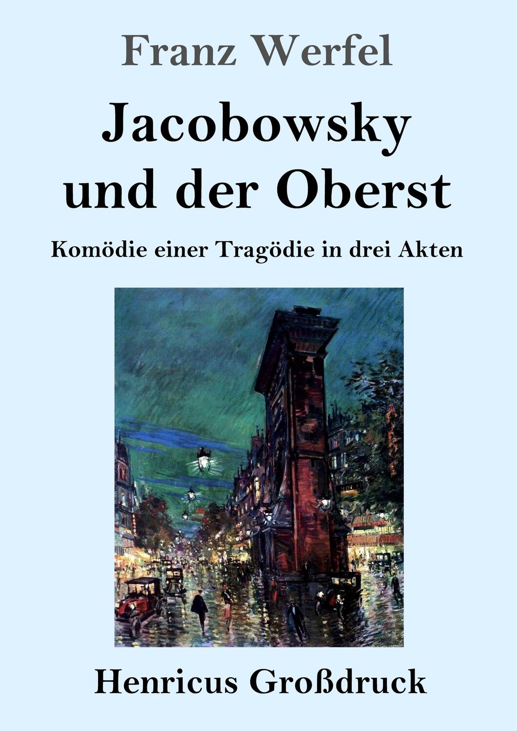 Cover: 9783847837039 | Jacobowsky und der Oberst (Großdruck) | Franz Werfel | Taschenbuch