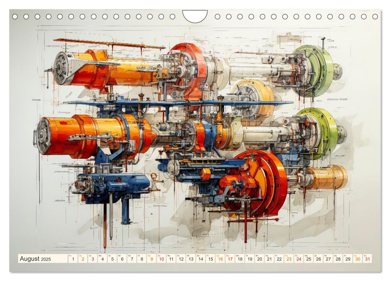 Bild: 9783383851957 | Maschinen Zukunft Kunst (Wandkalender 2025 DIN A4 quer), CALVENDO...