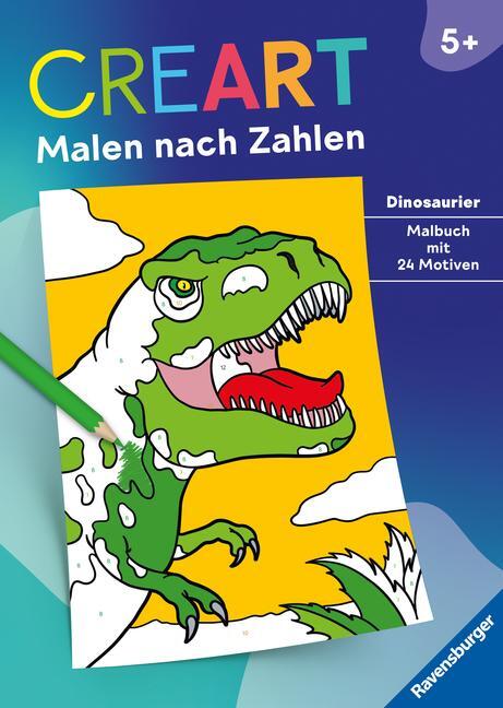 Cover: 9783473489091 | Ravensburger CreArt Malen nach Zahlen ab 5 Dinosaurier - 24 Motive