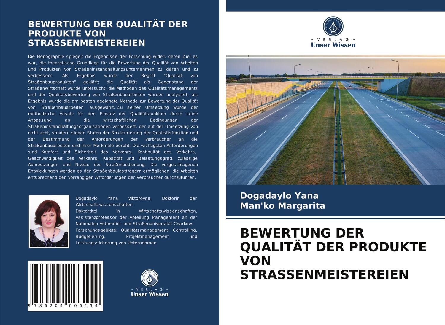 Cover: 9786204006154 | BEWERTUNG DER QUALITÄT DER PRODUKTE VON STRASSENMEISTEREIEN | Buch