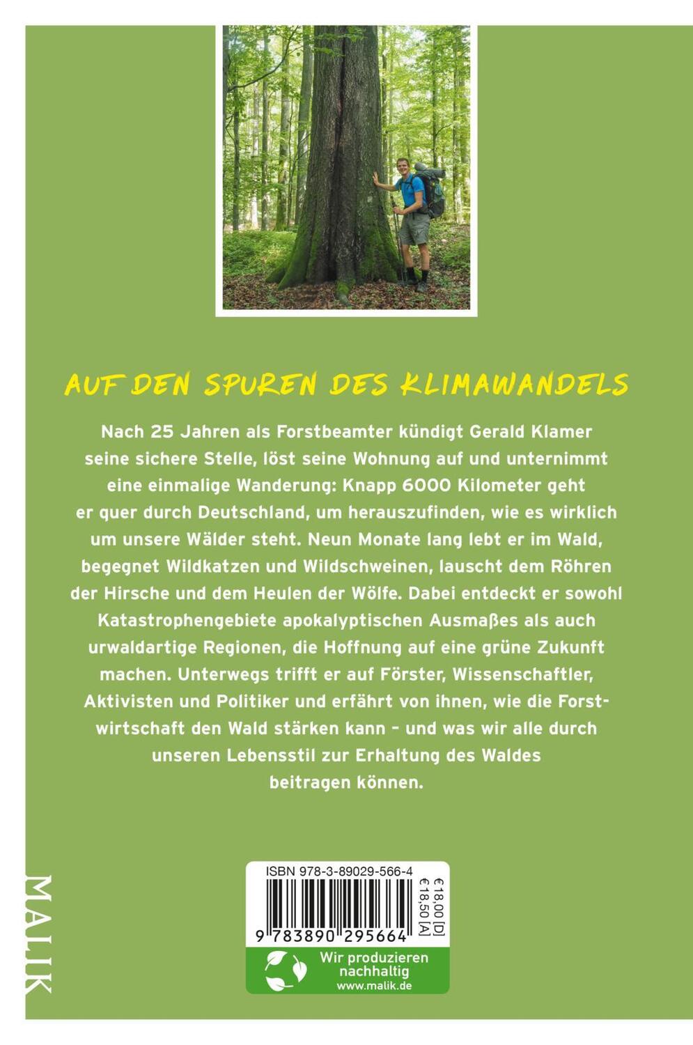 Rückseite: 9783890295664 | Der Waldwanderer | Gerald Klamer | Taschenbuch | 271 S. | Deutsch