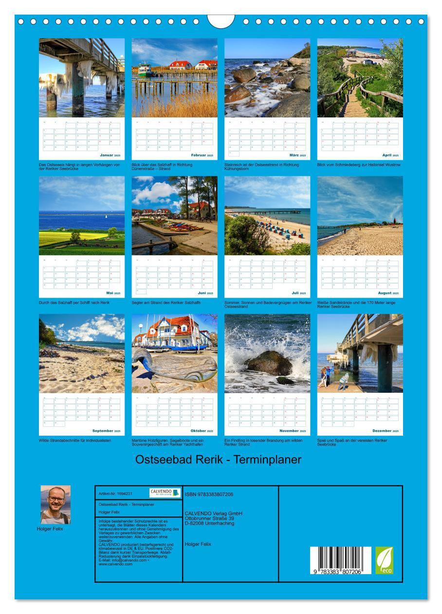 Bild: 9783383807206 | Ostseebad Rerik - Terminplaner (Wandkalender 2025 DIN A3 hoch),...