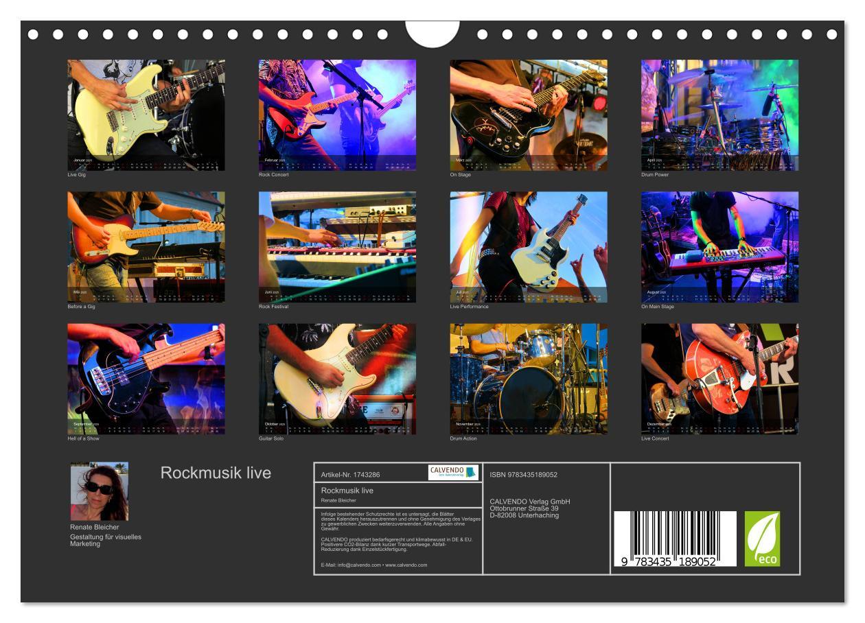 Bild: 9783435189052 | Rockmusik live (Wandkalender 2025 DIN A4 quer), CALVENDO...